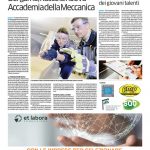 Siamo orgogliosi di condividere con voi la nascita della nuova Accademia della Meccanica inaugurata martedì 12 giugno 2018 presso la sede della Fondazione Et Labora di Bergamo. l’articolo di giornale pubblicato oggi sul quotidiano l’Eco di Bergamo